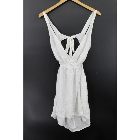 Asos open tie back tank top mini dress womens 6 angelcore romantic coastal - Picture 1 of 6